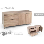 Meubles de chambre basse Porte de télévision bas 140x cm 38 x 62 h Oak