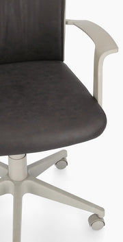 Fauteuil de bureau en tissu noir Gordon