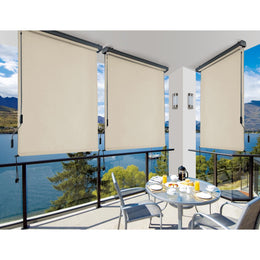 Store enrouleur manuel aluminium Charleston blanc