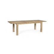 Table d'extérieur rectangulaire en bois de teck FSC cm 200 - 260x 100x h 78