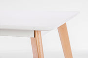 Table Michelangelo en bois blanc 120 x 80 cm
