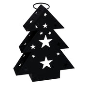 Lanterne métal arbre noir cm20x6h25