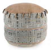 Pouf en coton style ethnique TILAK Desert diamètre 50x h35 cm