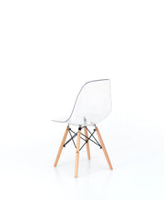 Chaise en polycarbonate et assise en pvc blanc 47x46x82h cm
