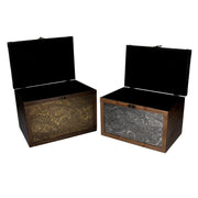 Boîte en bois rectangulaire 1-2 cm38x26h26,7