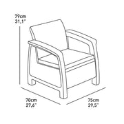 Ensemble de salon d'extérieur Corfù Lounge couleur graphite Keter