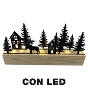 Arbre en métal led noir cm20x4h11