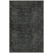 Tapis chenille antidérapant Vadi anthracite décor géométrique 160x230