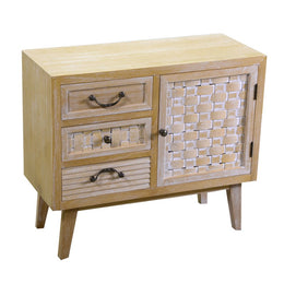 Meubles en bois naturel 1 Anta + 3 tiroirs 30 x 70 x h 60 cm