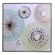 Peinture abstraite aux couleurs pastel cm 82 x 82 xh 4,5