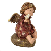 Ange en résine dorée cm15,5x15h22