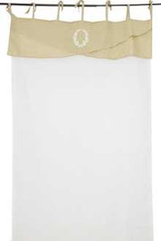 Rideau blanc avec volant beige cu-2092 cm. 140x260
