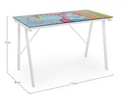 Young Cartoon bureau plateau en verre 113x58 cm