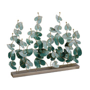 Décoration en métal vert doré cm85x19,7h67