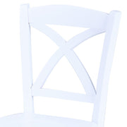 Chaise de bois de hêtre blanc assis dans le 45x45xh.89 cm multicouche.