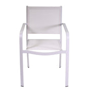 Fauteuil El paso en aluminium blanc 55x61 x h84,5 cm