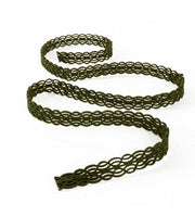 Décoration en feutre vert 12x String 150cm