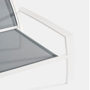 Salon de jardin 3 pièces en métal blanc Auri