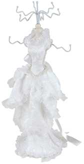 Mannequin robe longue blanche ca-5233 cm. 15 x 10 h 37