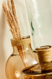 Vase Vt Rotin Rosa Antico H34,5