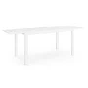 Table extensible 140-210x77 blanc en aluminium