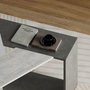 Table de salon Trio couleur béton blanc