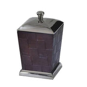 Petite boîte en alux rectifié cm17x12h12 éco-cuir et aluminium