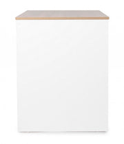 Bureau Alberta avec commode effet bois 120x60x75h cm