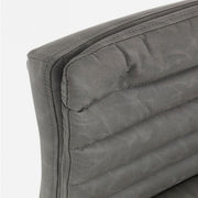 Tabouret de bar gris foncé Connor en éco-cuir vintage