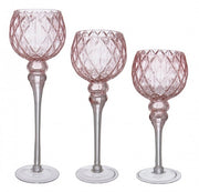 Ensemble de 2 bougies 1P Melodie Calice Rose