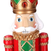 Soldat résine bouffon rouge 14,5x14h49 cm