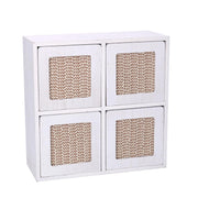 Étagère carrée en bois blanc cm20x8x20
