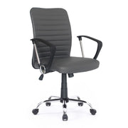 Fauteuil de bureau Asgar avec piètement chromé gris tourterelle
