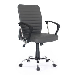 Fauteuil de bureau Asgar avec piètement chromé gris tourterelle