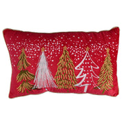 Coussin en tissu avec des arbres rouges cm50x30x12