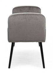 Banc de velours gris de style design