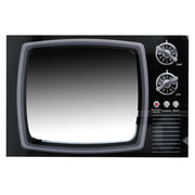 Miroir TV rectangulaire en verre noir cm60x40