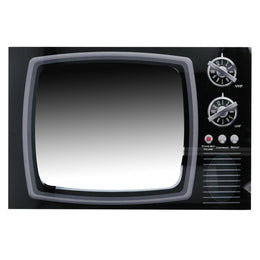 Miroir TV rectangulaire en verre noir cm60x40