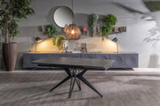 Table extensible gris vintage - Matt Black 90 cm x 160-240 cm cm H. 76 cm