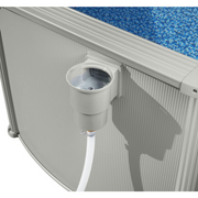 Piscine hors sol ronde Hydrium 460x120 cm grise