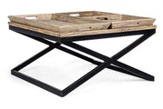 Table basse Tray avec plateau 90x90 cm