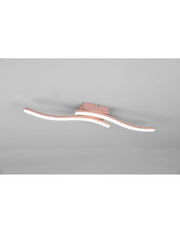 Plafonnier Design Double Rod Led 4000k Route Rose Gold Trio Lighting