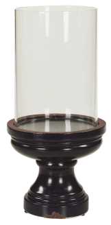 Candélabre maxi bleu avec verre dc-1029 Øcm. 22h43