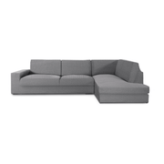 Housse de canapé d'angle droit Jaz gris 350-500