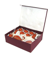 Tasse à régler la théière et le tinger 9 pièces orange et bambou en céramique