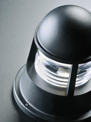 Lampe d'extérieur en aluminium moulé sous pression avec diffuseur en verre transparent et ailettes anti-éblouissement graphite