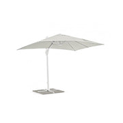 Parasol à bras Eden blanc-naturel 2x3 m