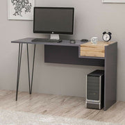 Bureau Candy noyer anthracite prises usb 121x45