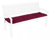Coussin en tissu Poly bordeaux Banquette 3 places