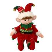 Elfe en tissu rouge cm15x8h41